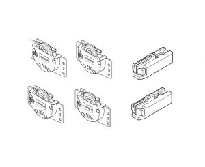 phụ kiện cửa lùa tủ áo Hafele SLIDO F-LINE18 50A 401.30.019
