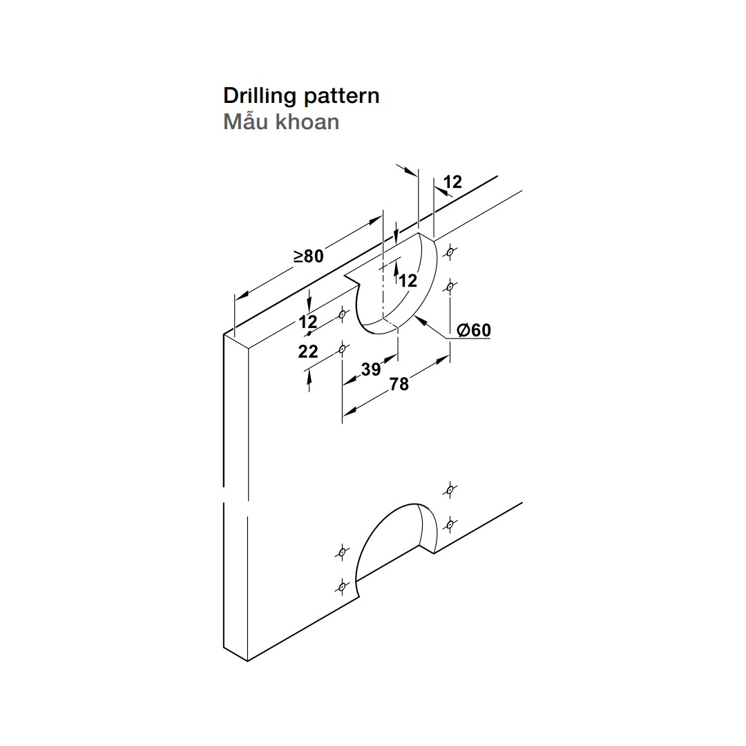 phụ kiện cửa lùa tủ áo Hafele SLIDO F-LINE18 50A 401.30.019 image 3 phụ kiện cửa lùa tủ áo Hafele SLIDO F-LINE18 50A 401.30.019 image 3