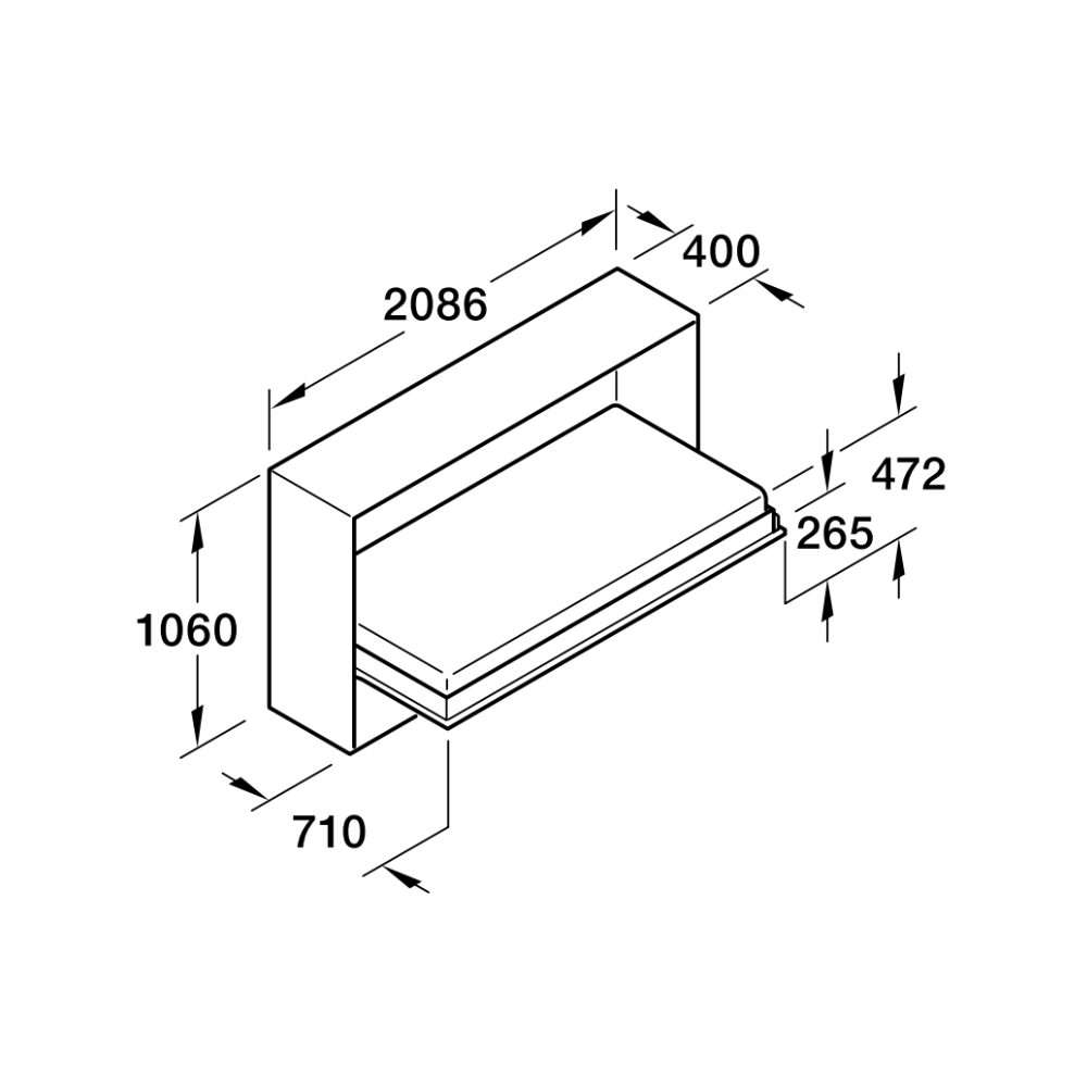 Bộ phụ kiện giường gấp Hafele lắp ngang không chân đỡ angular TELELETTO 2000x900 mm 271.91.550 ban ve 1 Bộ phụ kiện giường gấp Hafele lắp ngang không chân đỡ angular TELELETTO 2000x900 mm 271.91.550 ban ve 1
