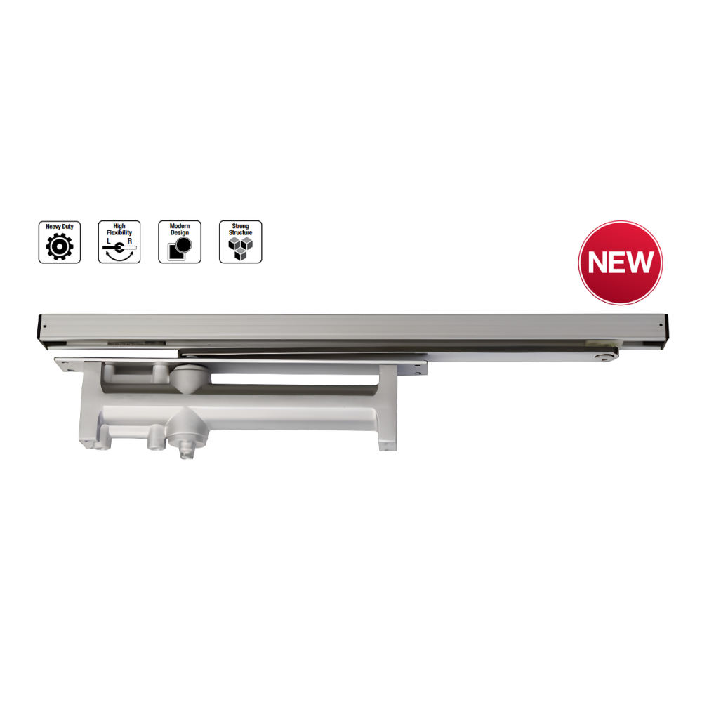 Cùi chỏ hơi lắp âm Hafele 40-60kg có dừng- màu bạc 931.30.140 Cùi chỏ hơi lắp âm Hafele 40-60kg có dừng- màu bạc 931.30.140