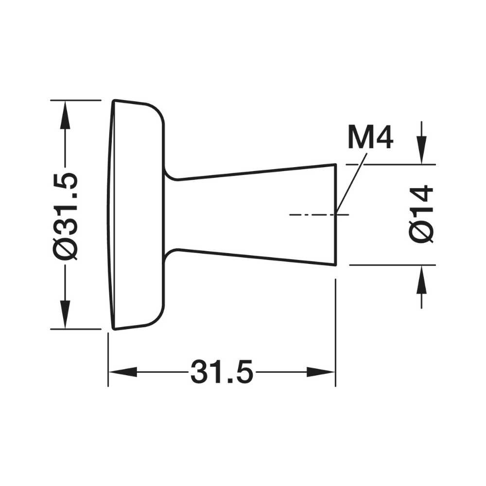 Núm nắm tủ Hafele H2570 màu niken mờ 106.71.371 ban ve Núm nắm tủ Hafele H2570 màu niken mờ 106.71.371 ban ve