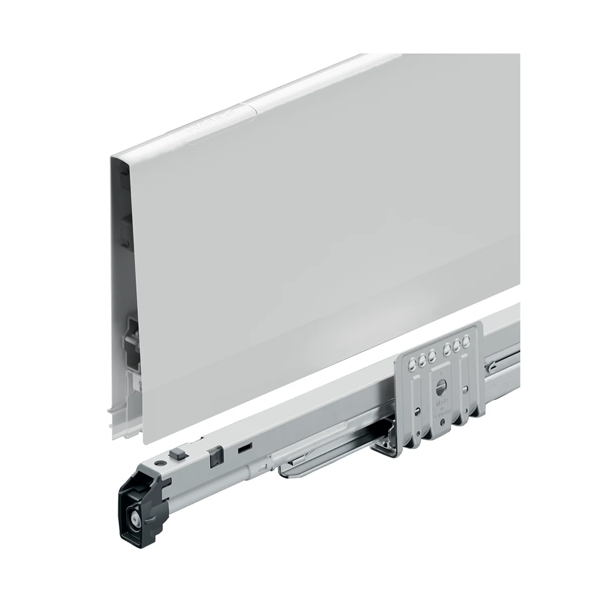 Ray hộp Hafele Matrix Box P Plus, chiều cao thành hộc 180 mm 1 Ray hộp Hafele Matrix Box P Plus, chiều cao thành hộc 180 mm 1