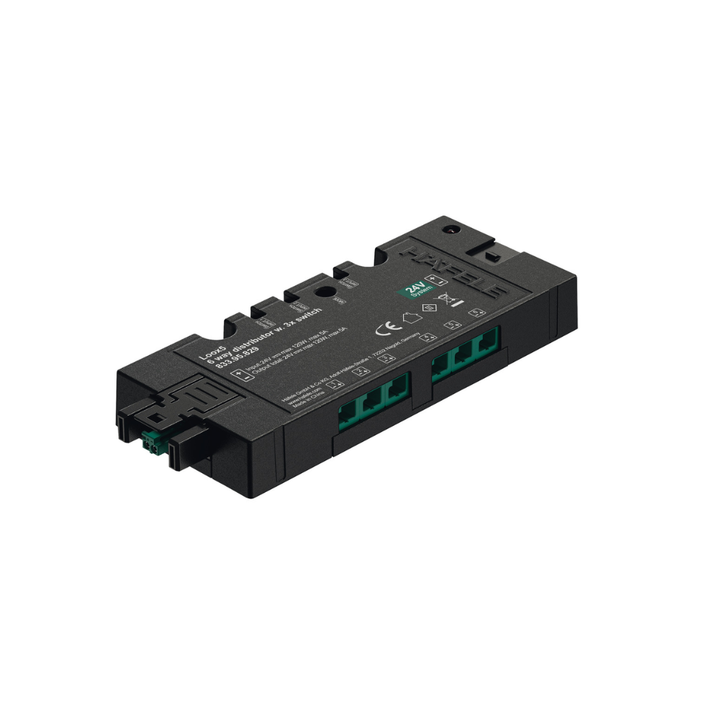 Bộ phân phối 6 chiều- Hafele Loox5 24V 833.95.829 hinh 1 Bộ phân phối 6 chiều- Hafele Loox5 24V 833.95.829 hinh 1