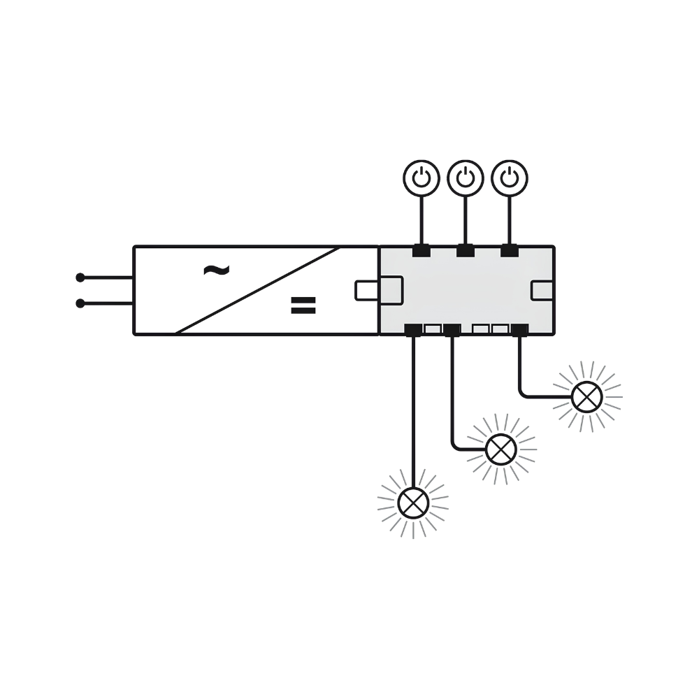 Bộ phân phối 6 chiều- Hafele Loox5 24V 833.95.829 hinh 2 Bộ phân phối 6 chiều- Hafele Loox5 24V 833.95.829 hinh 2