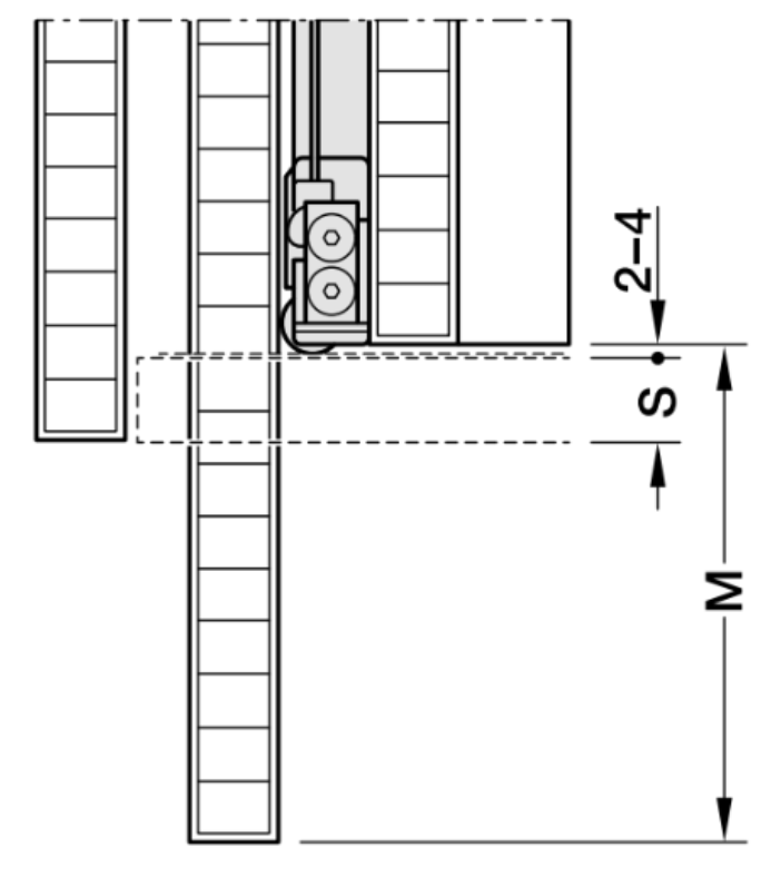 Bộ phụ kiện cửa mở xoay Hafele HAWA CONCEPTA III 25 cánh- cho cánh nhấn mở- chiều cao cánh 1200-2200 mm 408.30.711 banve3
