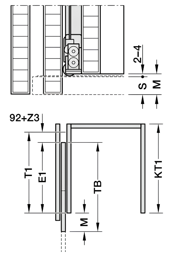 Bộ phụ kiện cửa mở xoay Hafele HAWA CONCEPTA III 25 cánh- cho cánh nhấn mở- chiều cao cánh 1200-2200 mm 408.30.711 banve4