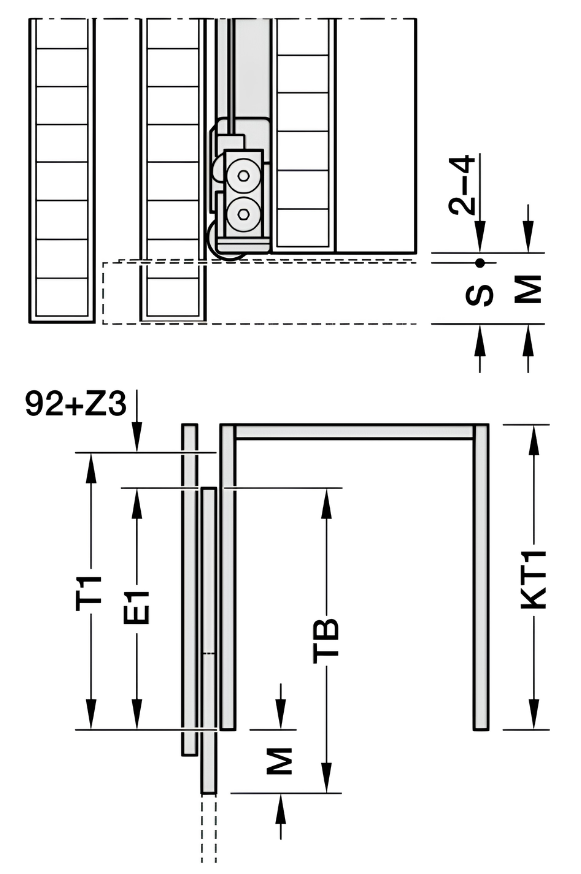 Bộ phụ kiện cửa mở xoay Hafele HAWA CONCEPTA III 25 cánh- lắp phải- cánh nhấn mở- chiều cao cánh 1200-2200 mm 408.30.712 banve4