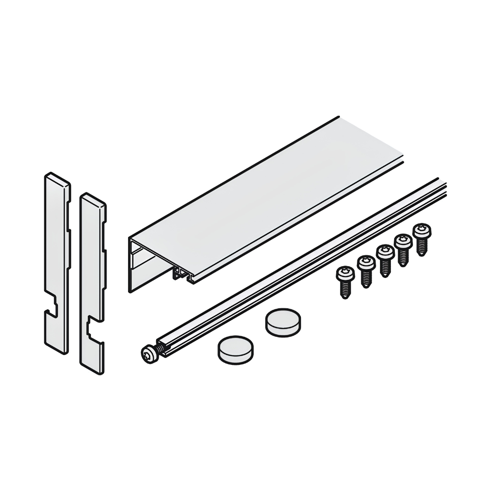 Bộ thanh liên kết phía trên cho cửa mở xoay Hafele HAWA CONCEPTA III 2535- rộng 55 mm- dài 560 mm 408.30.464 Bộ thanh liên kết phía trên cho cửa mở xoay Hafele HAWA CONCEPTA III 2535- rộng 55 mm- dài 560 mm 408.30.464