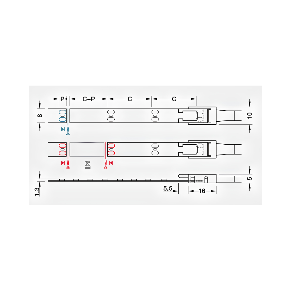 Đèn LED dây 3042 Hafele 3000K 833.76.317 hinh 4 Đèn LED dây 3042 Hafele 3000K 833.76.317 hinh 4