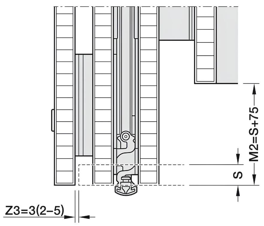 Hafele HAWA FOLDING CONCEPTA III 2025- 25 cửa nhấn- lắp phải- màu bạc 408.32.509 banve1 Hafele HAWA FOLDING CONCEPTA III 2025- 25 cửa nhấn- lắp phải- màu bạc 408.32.509 banve1