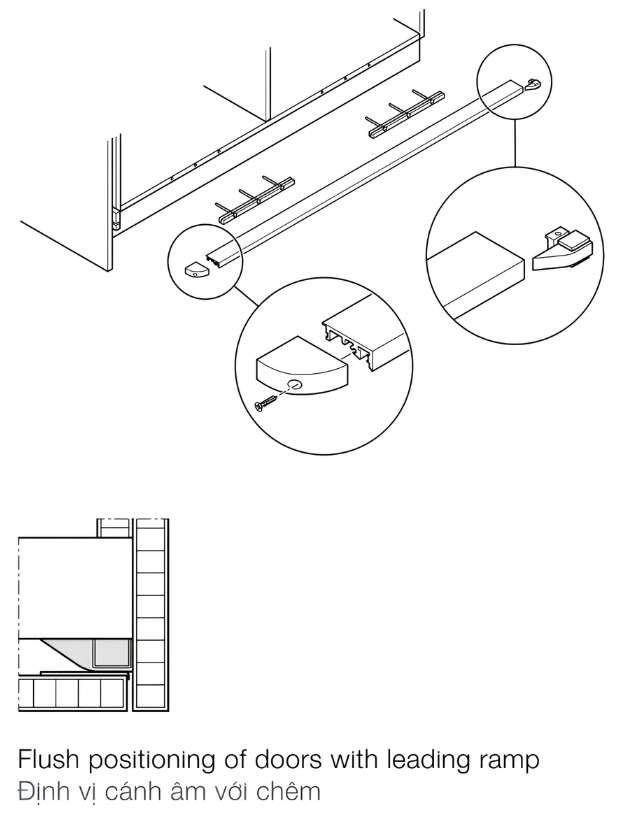 Hafele HAWA FOLDING CONCEPTA III 2025- 25 cửa nhấn- lắp phải- màu đen 408.32.511 banve11