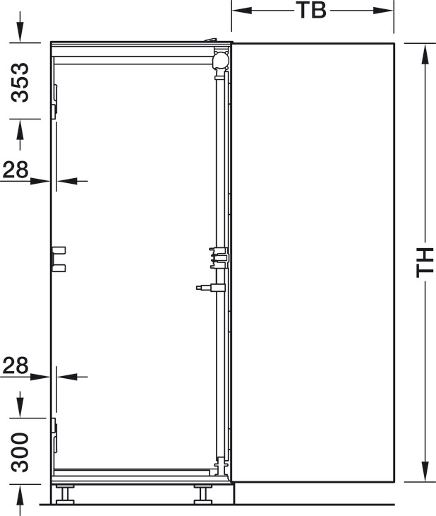 Hafele HAWA FOLDING CONCEPTA III 2025- 25 cửa nhấn- lắp trái- màu đen 408.32.510 banve3 Hafele HAWA FOLDING CONCEPTA III 2025- 25 cửa nhấn- lắp trái- màu đen 408.32.510 banve3