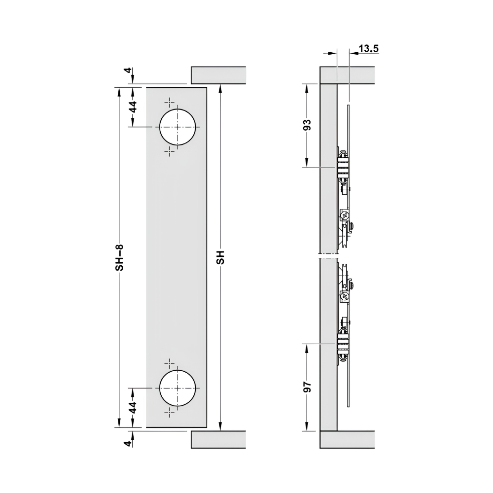Phụ kiện cửa trượt xoay Hafele SLIDO F-PARK71 16B- 1 cánh 408.25.013 ban ve 1 Phụ kiện cửa trượt xoay Hafele SLIDO F-PARK71 16B- 1 cánh 408.25.013 ban ve 1