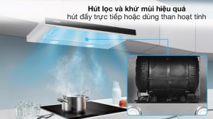 Máy hút mùi Hafele ở chế độ hút xả và tuần hoàn than hoạt tính