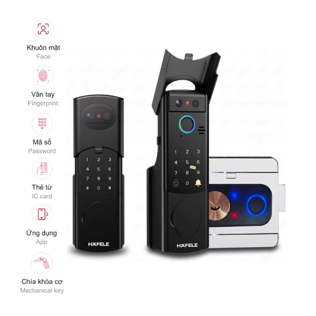 Hafele Arcelo AG2601W 912.21.191 - 1 Khóa điện tử Hafele Arcelo AG2601W màu đen 912.21.191 – hình 1